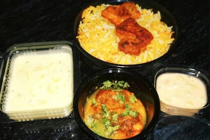 Biryani [2 Pieces] With Boneless Barra [2 Pieces]