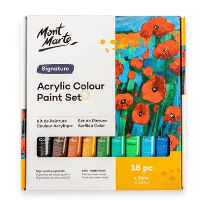 Mont Marte Acrylic Colour 36Ml Sets (Choose Size)-SET OF 18