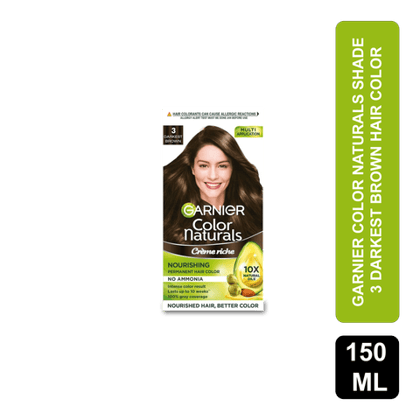 Garnier Color Naturals - Shade 3, Natural Dark Brown, Regular, 100 ml Box