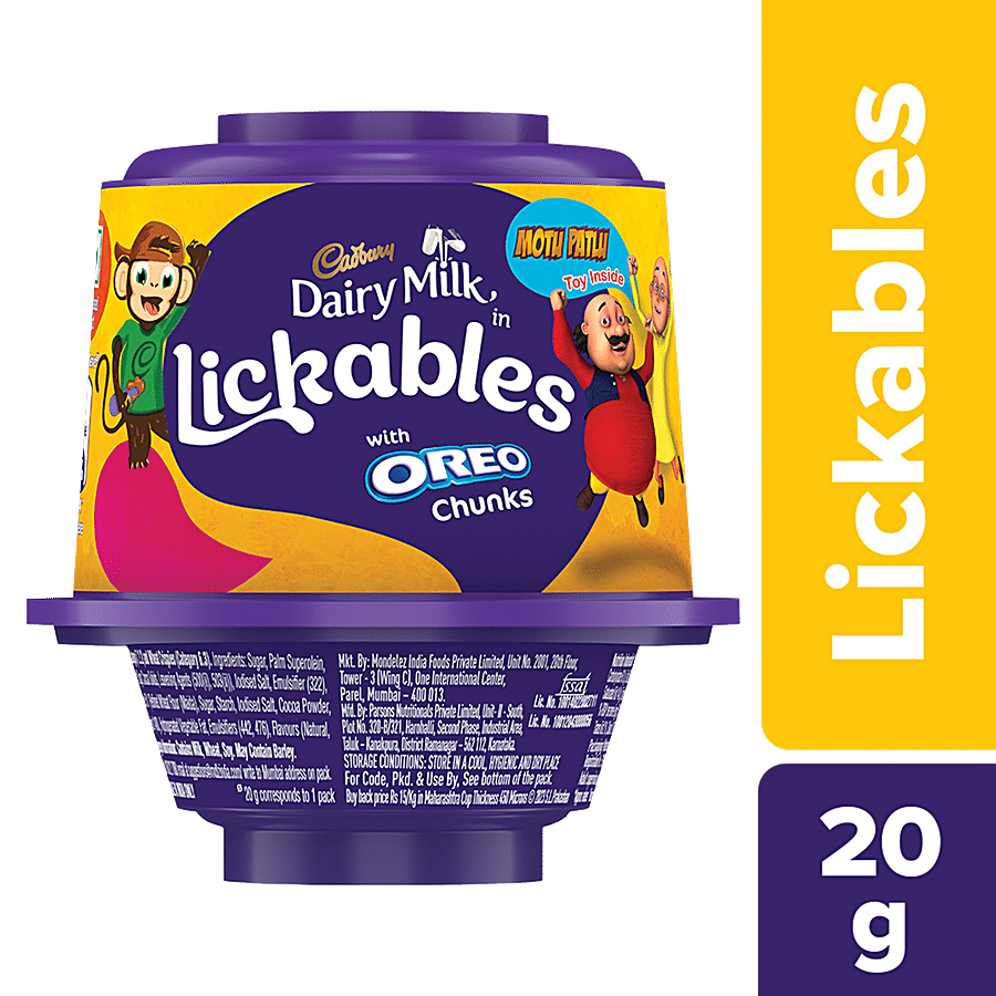 Cadbury Dairy Milk Milk Lickables Chocolate With Oreo Chunks, 20 g