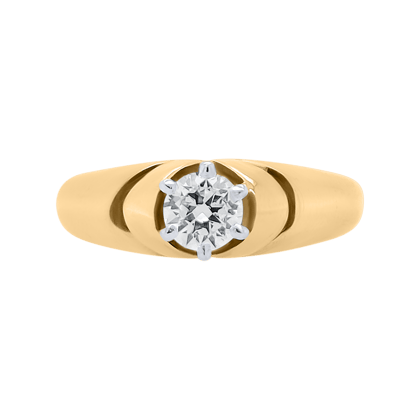 Gloria Solitaire Ring-Yellow Gold / 12