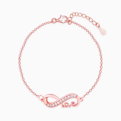 Rose Gold Love Knows No Bounds Infinity Bracelet