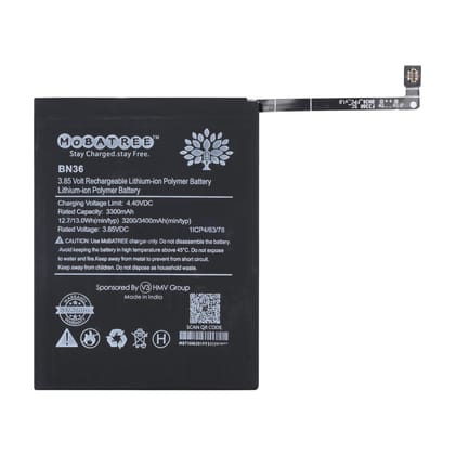 Mobatree BN36 Original Mobile Battery for Xiaomi Mi 6s, Mi A2, 3300 mAh (6 months Guarantee)