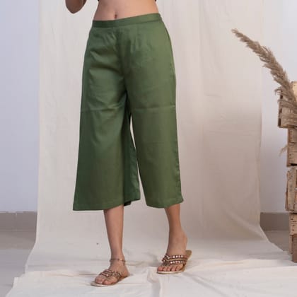 Green Short Palazzos-XS / in