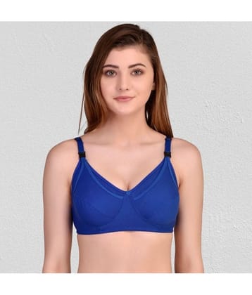 Zourt - Blue Cotton Solid Women's Maternity Bra ( Pack of 1 ) - 40B