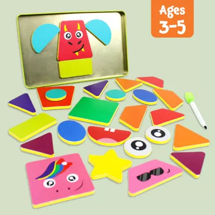 27pc Magnetic Shapes Puzzle | 3-5 yrs