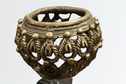 Drops Design Dhokra Brass Pen Stand