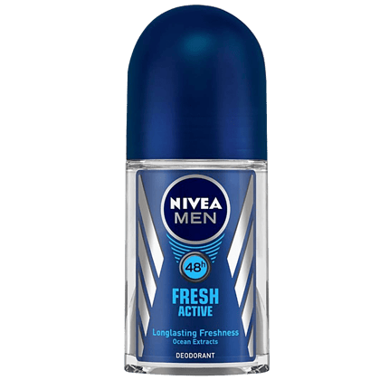 Nivea Men Roll On Deodorant - Fresh Active, For Men, 50 Ml Can duplicate