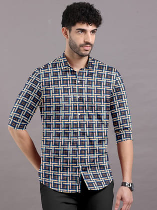 Classic Multicolor Checks Shirt-39 - M