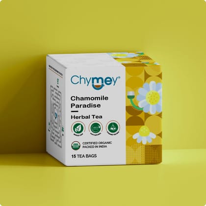 Chymey Organic Chamomile Herbal Tea Bags: 15 Pyramid Tea Bags-15 Tea Bags