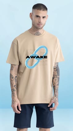 Awake Beige Oversized Tshirt-S