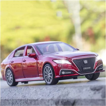 Toyota Crown Resembling Metal Die Cast Car - 1:32 Scale - Red