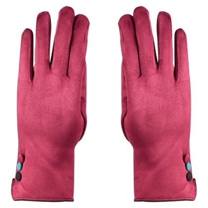 Winter Gloves For Women - Maroon