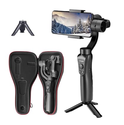 Digitek (DSG 005) 3-Axis Handheld Gimbal Stabilizer for Smartphones & Gopro with Face & Object Tracking Motion, Various Time Lapse Features & Up to 12 hrs. Operational Time DSG 005