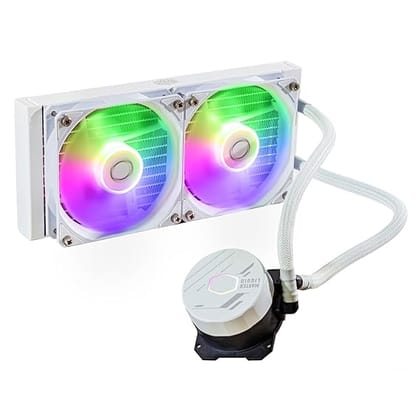 Cooler Master ML240L Core ARGB CPU Liquid Cooler -Support Intel & AMD Processor - LGA1700, LGA1200, LGA1151, AM5, AM4 | Gen S Dual Chamber Pump | 240mm AIO | New Pressure Optimised Fans