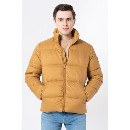 Red Tape Men's Mustard Solid Jacket