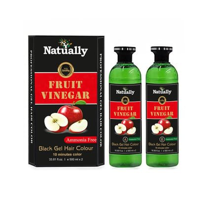 NATUALLY FRUIT VINEGAR GEL HAIR COLOUR 500ML |10 MINUTES COLOUR | AMMONIA FREE