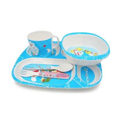 SUPERWARE, Pure Melamine | Kid Set - DORAEMON GADGET | Set Of 5 Pcs.| Stain Free, Glazed Finish