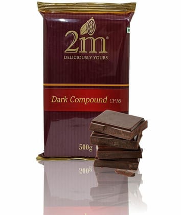 2M 2M Dark Chocolate Compound Slab (CP-16) Dark Chocolate 500 g