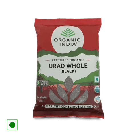 Organic India Urad Whole (Black), 500 gm Pack
