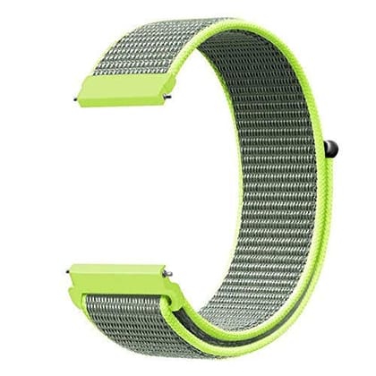 Stripes Green Nylon Strap For Smart Watch 20mm-Fire Boltt Bsw001