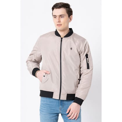 Red Tape Men's Beige Solid Jacket