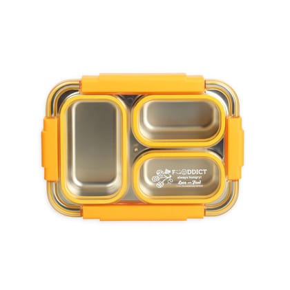 Korean Bento Box 3 Grid - Yellow