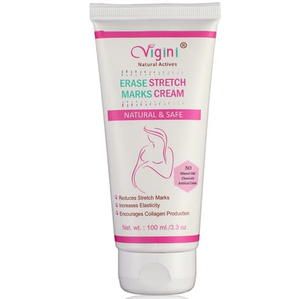 Vigini Natural Actives Erase Stretch Marks & Scars Removal Cream with Bio Oils & Shea Body Butter | Remove Remover  Removing Stretch Mark In During After Pregnancy for Women