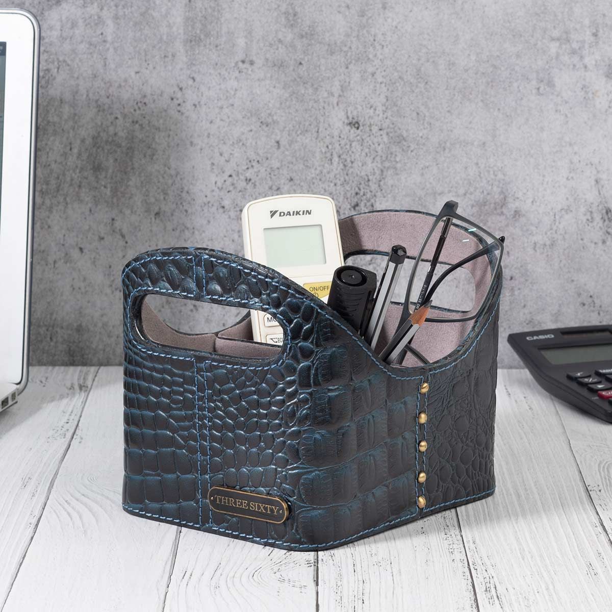 Eden Desk Organiser/Caddy Blue-Blue