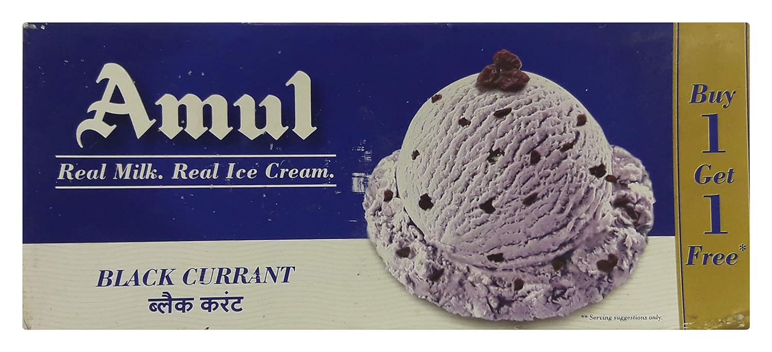 Amul Black Currant Party Pack Ice Cream (750 mL, Buy 1 Get 1 Free)