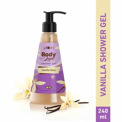 Plum BodyLovin' Vanilla Vibes Shower Gel Body Wash - All Skin Types, Vanilla Fragrance, 240 ml