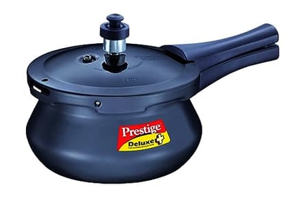 Prestige Deluxe Plus Hard Anodised Baby Handi Pressure Cooker, 2L (Black)