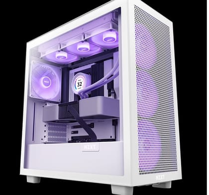 NZXT Chassis H Series H7 (2023) Flow RGB Edition Without PSU ,White - CM-H71FW-R1 