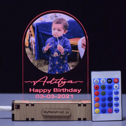 Personalized Night Light Photo Acrylic Lamp, Valentines Day Gift, Couple Gift, Birthday Gift, Custom Name Desk Lamp, Gift For Her / Him