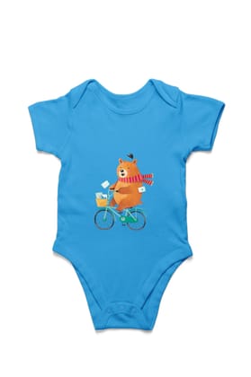 Bear on Bicycle – Pedal into Cuteness!-Orchid Blue / 6-12Months