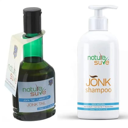 Nature Sure Combo: Jonk Tail 110ml and Jonk Shampoo Hair Cleanser 300ml for Men and Women