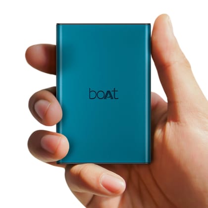 boAt Energyshroom PB300 Pro 10000mAh Compact Power Bank, Type-C Input (2-Way Port)- Steel Blue