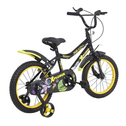 Reach Xplorer Kids Cycle 16T with Training Wheels, 90% Assembled, Frame Size 12, for Heights 3'8", Ages 4-8 Years-Reach Xplorer Kids Cycle 16T with Training Wheels | 90% Assembled | Frame: 12" | 