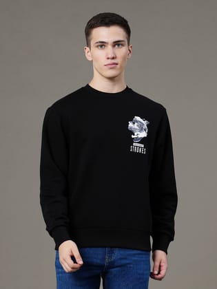 RedTape Round Neck Graphic Sweatshirt for Men | Smart Look | Everyday Comfort