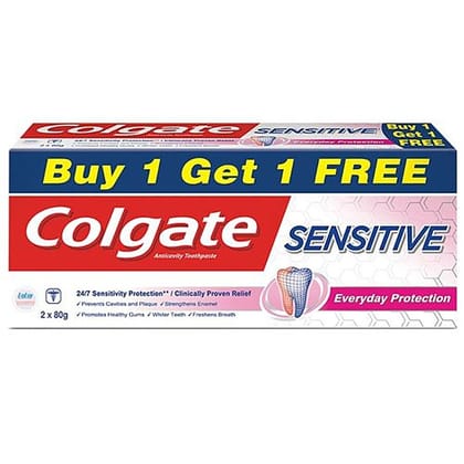 Colgate Sensitive Everyday Protection Anticavity Toothpaste, 80 G