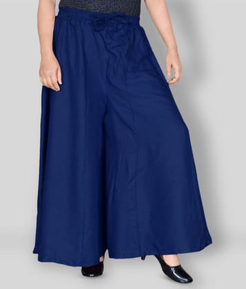 Sttoffa - Blue Rayon Flared Womens Palazzos ( Pack of 1 ) - 38