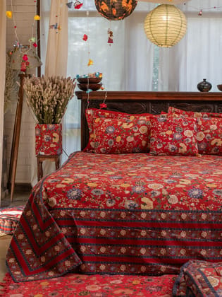 Bed Cover : Malabar Rust-Queen (72x108 IN)