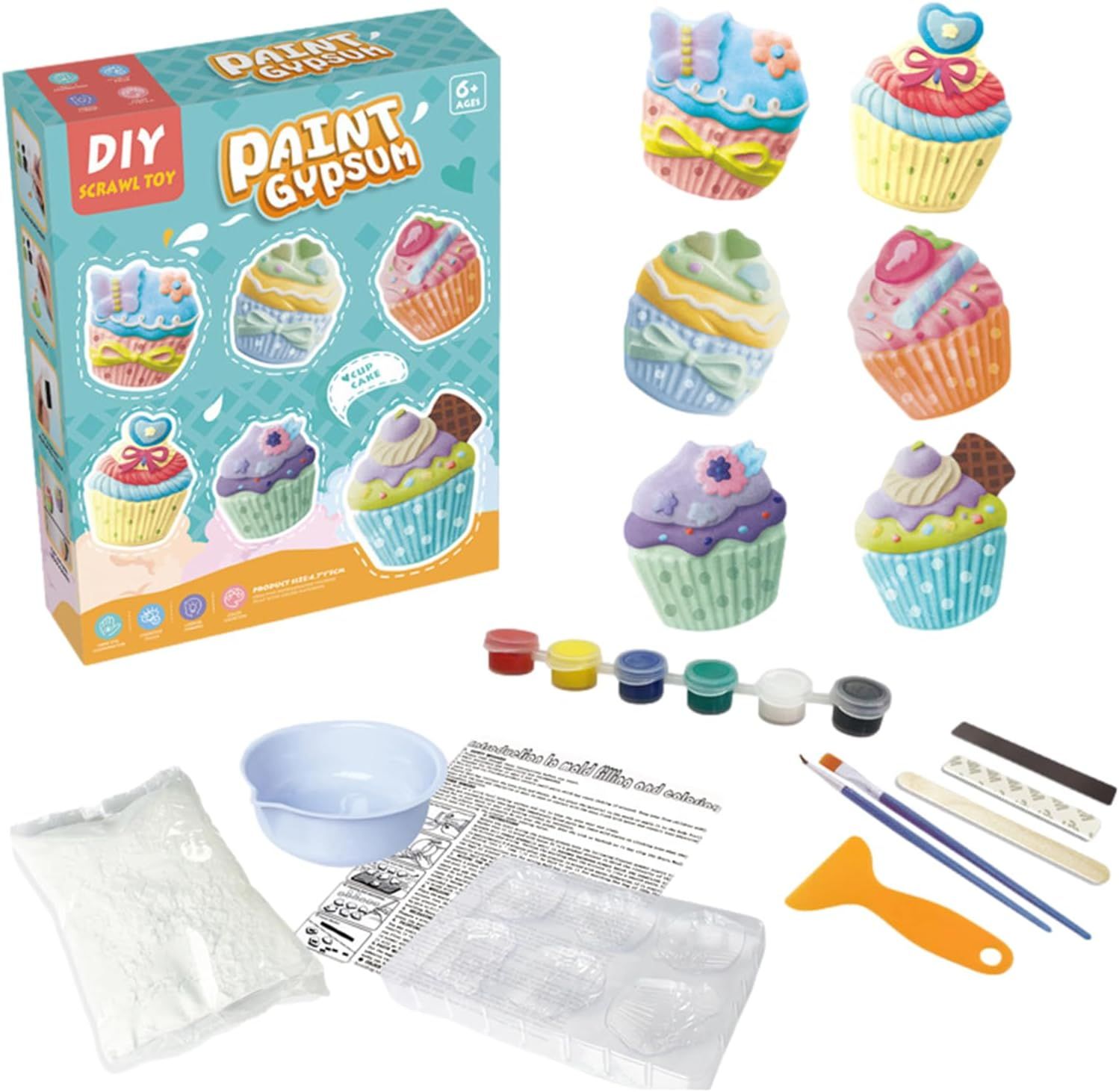 Spot hunt paint cupcakes DIY KIT/ washable arcylic paint / Best DIY Paint kit gift for boys and girls