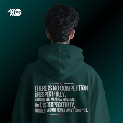 "No Competition" Oversized Hoodie [Teal]-XS / Teal