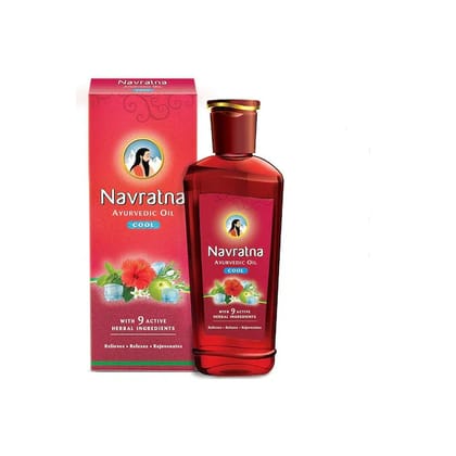 Navratna Ayurvedic Cool Hair Oil with 9 Active Herbal Ingredients 500 Ml