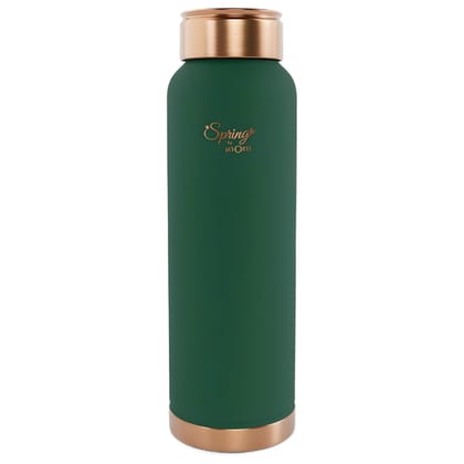 LA'FORTE Copper Water Bottle, Pure, 1000 ml Sea Green-Pack of 1