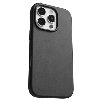 iPhone 16 Series: Full Grain Leather Case-iPhone 16 Pro Max / Black