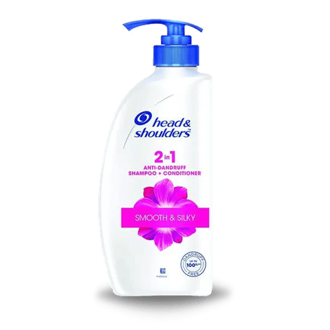 Head & shoulders Smooth & Silky 2 In 1 Anti-Dandruff Shampoo + Conditioner, 650 ml Bottle