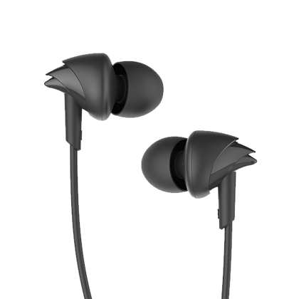 Bassheads 100 | Wired Earphone with 10mm Dynamic Drivers, Stylish Hawk-inspired Design, Super Extra Bass Black