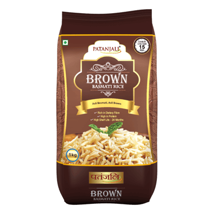 BROWN BASMATI RICE POUCH 1 KG